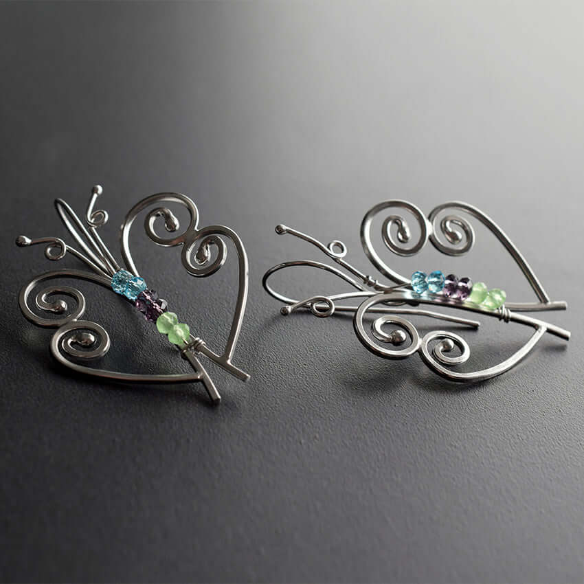 Náušnice na zavěšení "πεταλούδες"